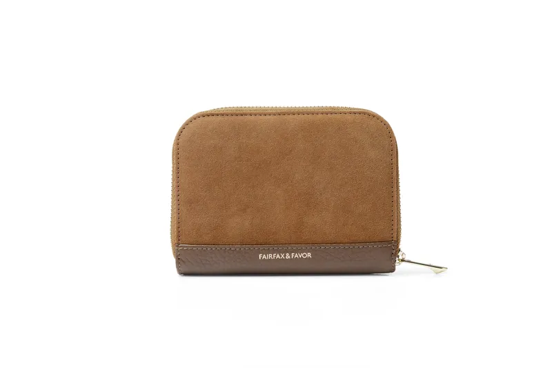 Fairfax and Favor Mini Salisbury Purse  Tan Suede-1